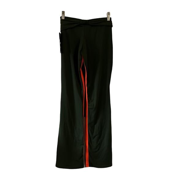 Mondor Size S Green & Orange Stretch Knit Pants with Tie Belt NWT Yoga Athletic - Picture 2 of 10